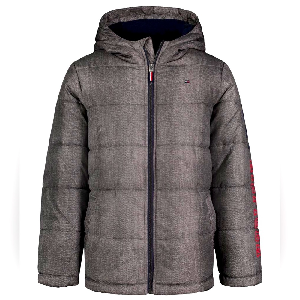 Tommy Hilfiger Big Boys Logo Hem Puffer Jacket